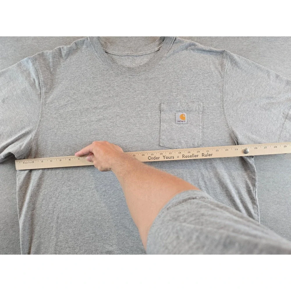 Carhartt T-Shirt Mens XL Heathered‎ Gray Short Sleeve K87 PRT Original Fit Work